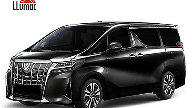 kaca film llumar alphard